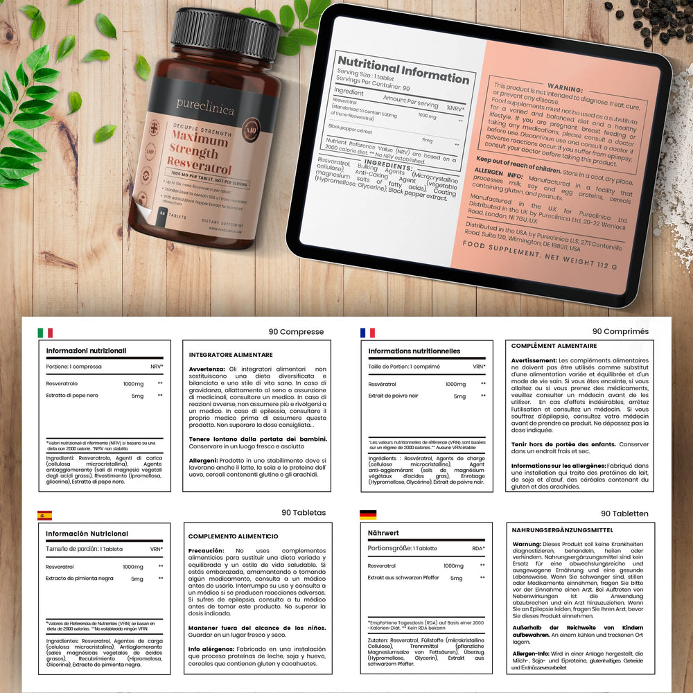 Value 2-bottle 6-month supply of Pureclinica Resveratrol