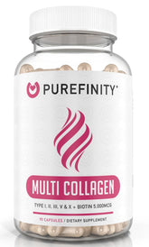 Front view of PUREFINITY Collagen Peptides for Women bottle