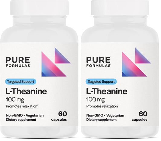 PureFormulas L-Theanine 100 mg bottle – Pack of 2
