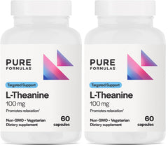 PureFormulas L-Theanine 100 mg bottle – Pack of 2