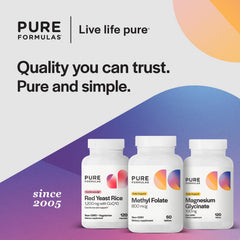 Vegetarian, Non-GMO Methylfolate tablets from PureFormulas