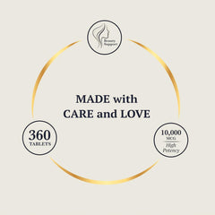 Concept image showing benefits for hair, skin and nails