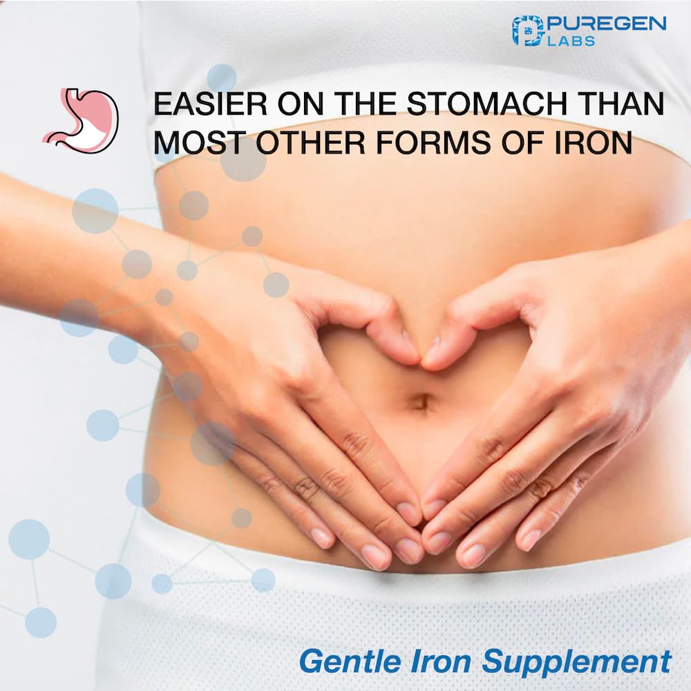 Close-up of individual iron supplement tablets