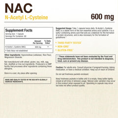 Close-up of Puregen Labs NAC 600mg capsules