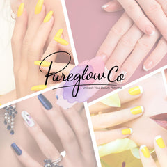 PureGlow Co easy-apply gel nail strips for beginners and pros