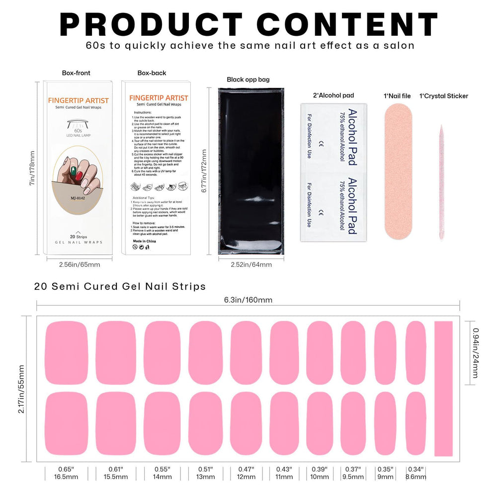 PureGlow Co UV/LED compatible nail wraps for fast curing