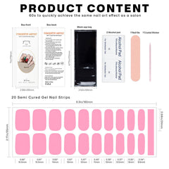 PureGlow Co UV/LED compatible nail wraps for fast curing