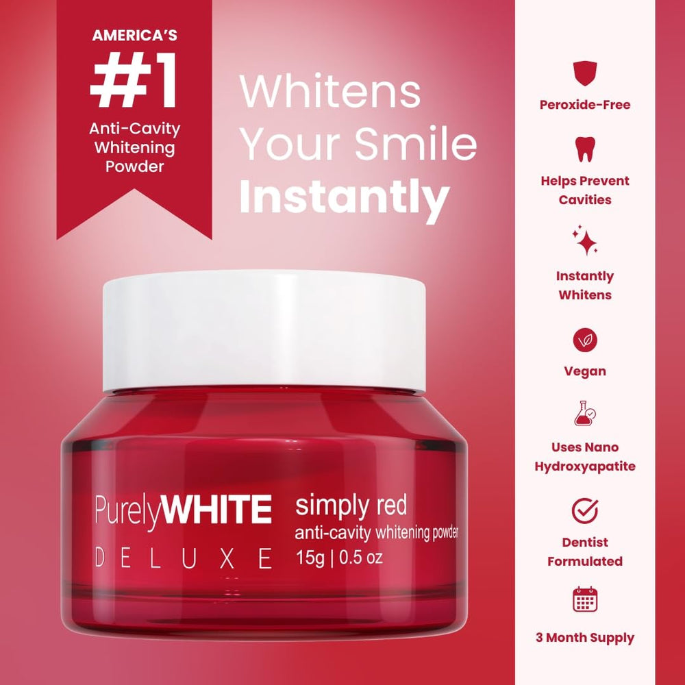 Whitening powder being poured onto a toothbrush