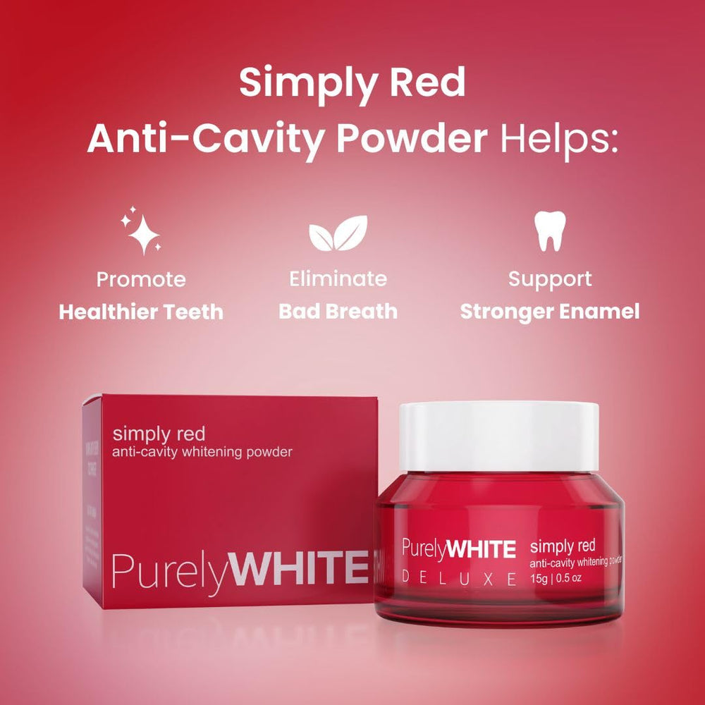 Smiling person showing whiter teeth after using PurelyWHITE DELUXE