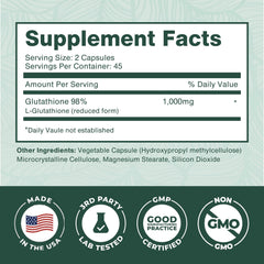 Two capsules serving size 1000mg total