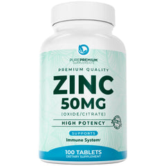 PurePremium Zinc 50mg bottle – front view
