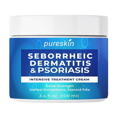 PureSkin seborrheic-dermatitis-cream-bottle soothing scalp care relief.