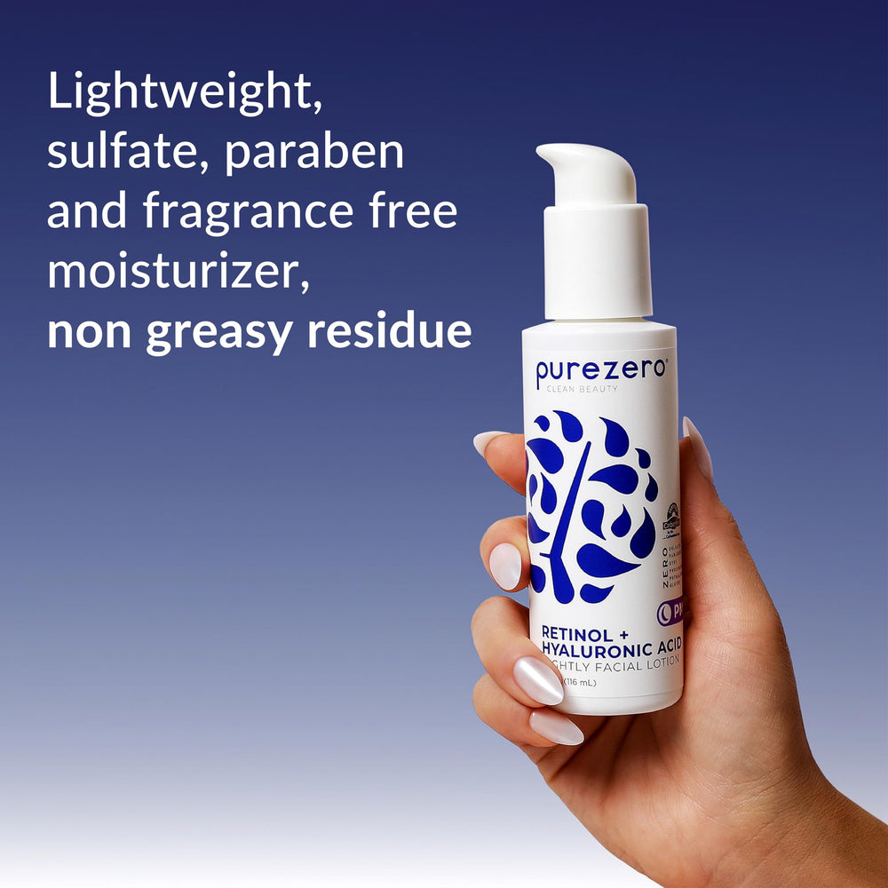 Ingredients label of Purezero night cream highlighting clean, paraben-free formula