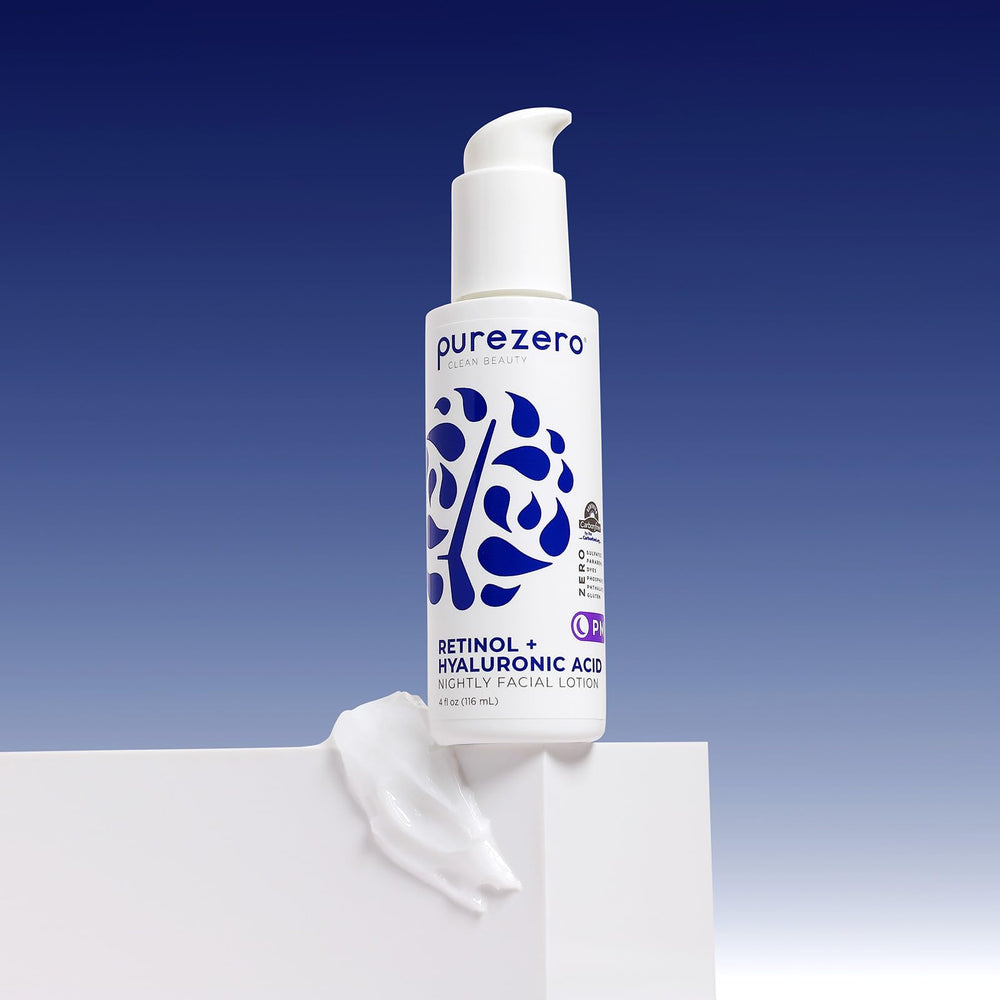 Texture close-up of Purezero night cream demonstrating its rich, nourishing feel