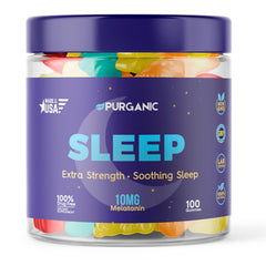 Purganic Melatonin Gummies for Sleep bottle — front view