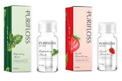 Refillable glass bottle for PURIFLOSS floss