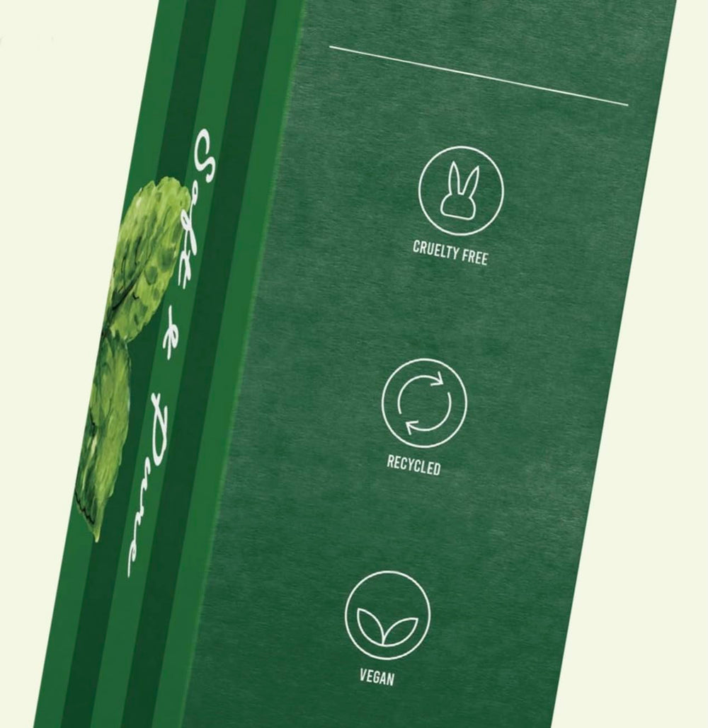 Vegan and cruelty-free icons on packaging