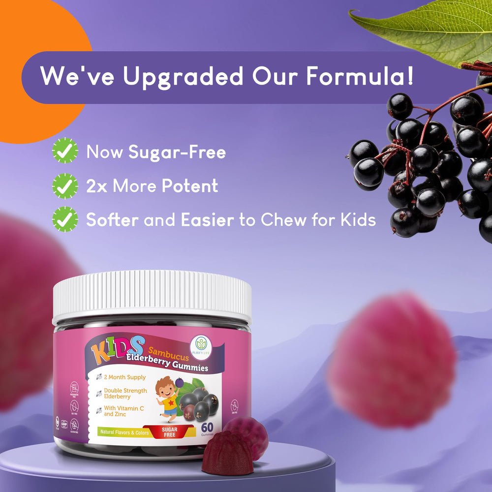 Elderberry gummies ingredients list graphic