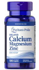 Puritan's Pride Calcium Magnesium Zinc Caplets 100 Count - Discontinued