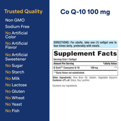 Gluten-free Puritan's Pride CoQ-10 supplement bottle