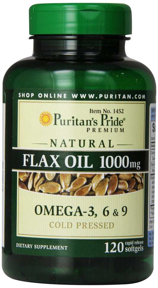 Puritan's Pride Flax Oil bottle 1000 mg