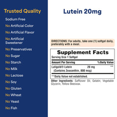Eye health concept imagery with lutein and zeaxanthin