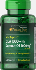 Puritan's Pride Myoleptin CLA 1000 with Coconut Oil - 90 Softgels