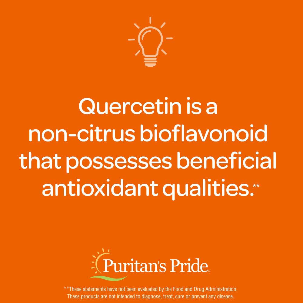 Puritan's Pride Quercetin Complex bottle on white background