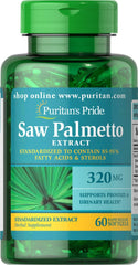 Puritan's Pride Saw Palmetto 320 mg Softgels – Prostate and Urinary Health Support