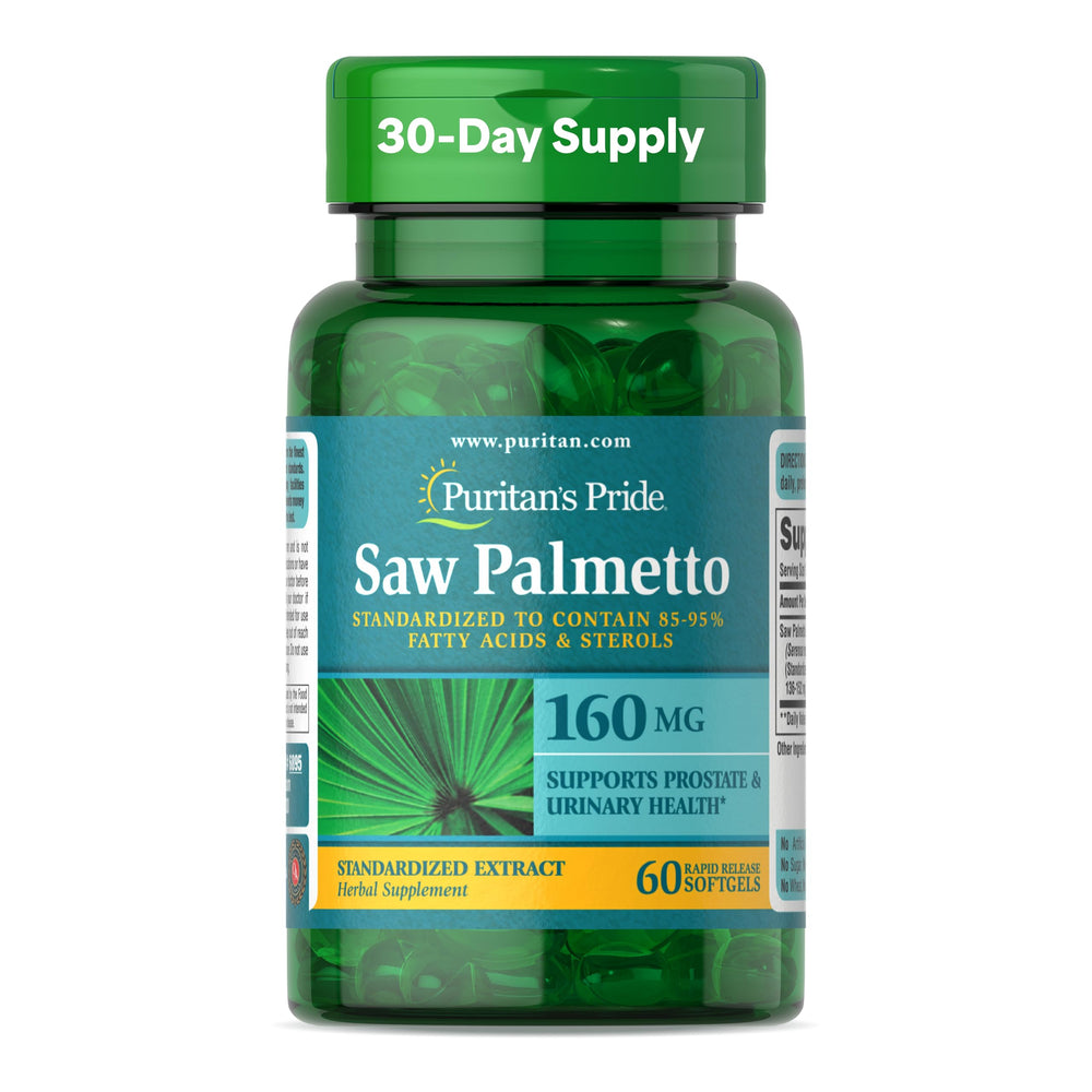 Puritan's Pride Saw Palmetto Extract 160 mg bottle