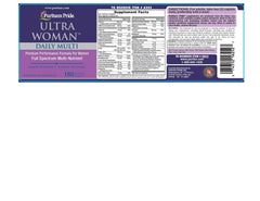 Puritan's Pride Ultra Women Multivitamin Timed Release Caplets with bottle and packaging