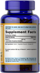 Vitamin E-1000 IU 100 SFTGLS close-up label