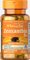 Puritan's Pride Zeaxanthin 4 mg softgels product image - 60 softgels - eye health