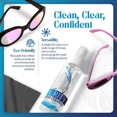 Purity Lens Cleaner kit packaging and branding