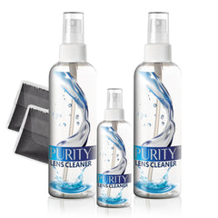 Purity Eyeglass Lens Cleaner Kit with 2x 8oz bottles and 1x 2oz spray