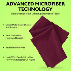 Close-up texture of Purity burgundy microfiber cloth