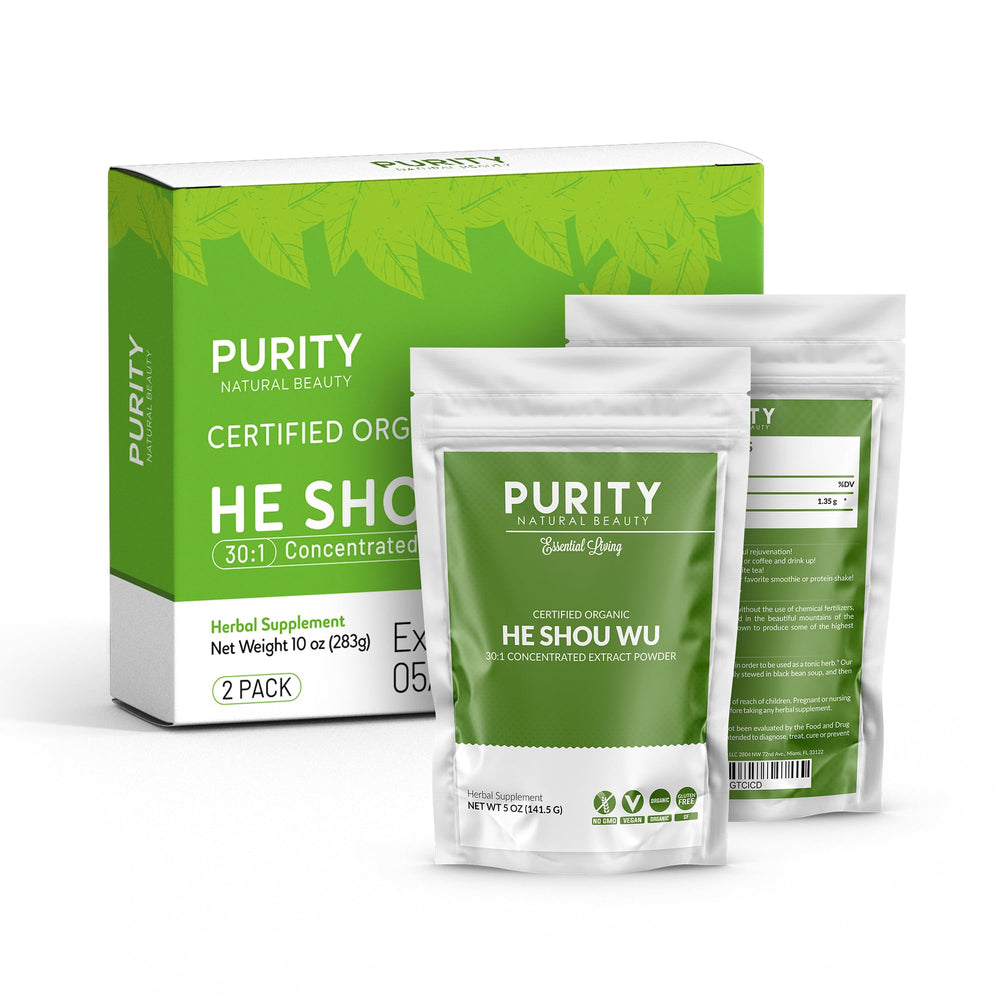 Purity Natural Beauty He Shou Wu 30:1 concentrate packaging front view