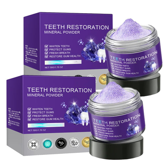 Two-pack purple teeth restoration mineral powder packaging