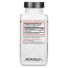 Purus Labs L-Arginine supplement bottle with capsules