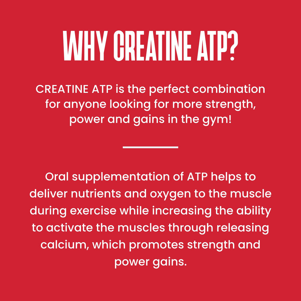 Nutrition facts panel on Purus Labs Creatine ATP bottle