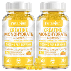 Putaojun creatine monohydrate with D3 & B12 gummies bottle front