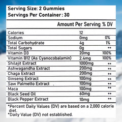 Putaojun Himalayan Gold Shilajit Gummies bottle label