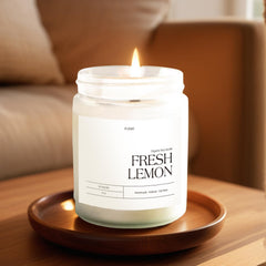 White jar candle as home fragrance for stress relief and meditation
