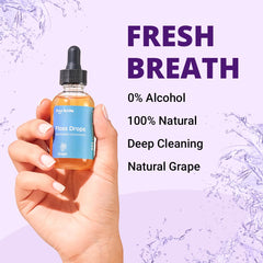 Grape flavor and mint ingredients illustration for Puur Smile