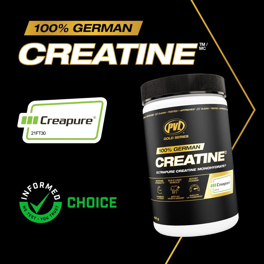 Creatine powder with scoop and 410 g packaging