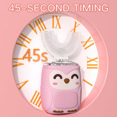 Cute axolotl design on kids toothbrush