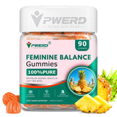 PWERD 90-Count Feminine Balance Pineapple Gummies bottle front view