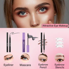 PWYSHXDF eyebrow pencil and stencils help precise brow shaping