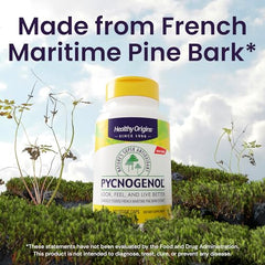 Close-up of Pycnogenol 100 mg ingredient panel
