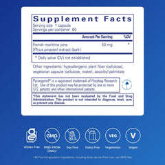 Close-up of Pycnogenol label